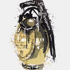 Dom Pérignon Gold Grenade Print